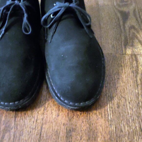 Men\'s CLARKS Original Desert Boots Suede Black Size 12 EUC main image 4
